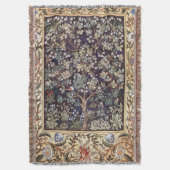William Morris Tree of Life Floral Art Deken (Voorkant Verticaal)