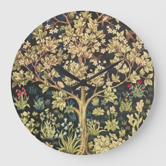 William Morris Tree of Life Floral  Art Grote Klok (Voorkant)