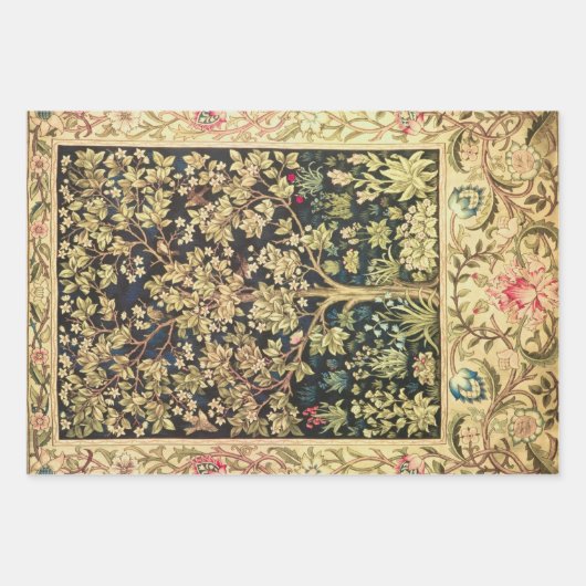 William Morris Tree of Life Floral  Art Inpakpapier Vel (Voorkant)