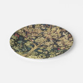 William Morris Tree of Life Floral Art Papieren Bordje (Gekanteld)