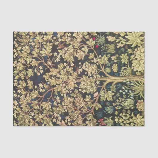 William Morris Tree of Life Floral  Art Tissuepapier (Voorkant)