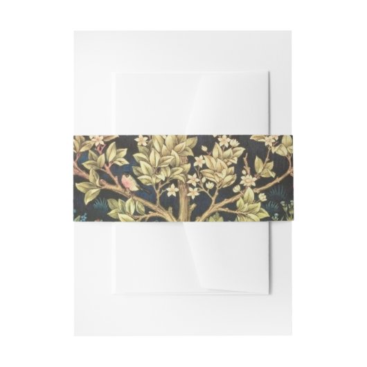 William Morris Tree of Life Floral Art Uitnodigingen Wikkel (Voorkant Voorbeeld)