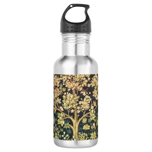 William Morris Tree of Life Floral  Art Waterfles (Voorkant)