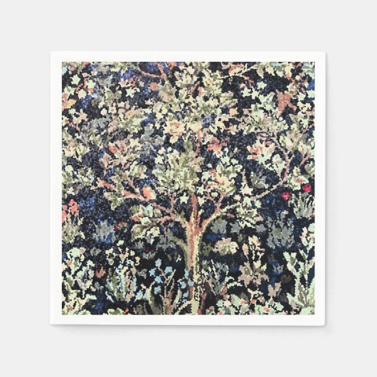 William Morris Tree of Life Paper Napkin Servet (Voorkant)