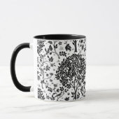 William Morris Tree of Life Pattern, Black & White Mok (Links)