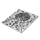 William Morris Tree of Life Pattern, Black & White Tegeltje (Zijkant)