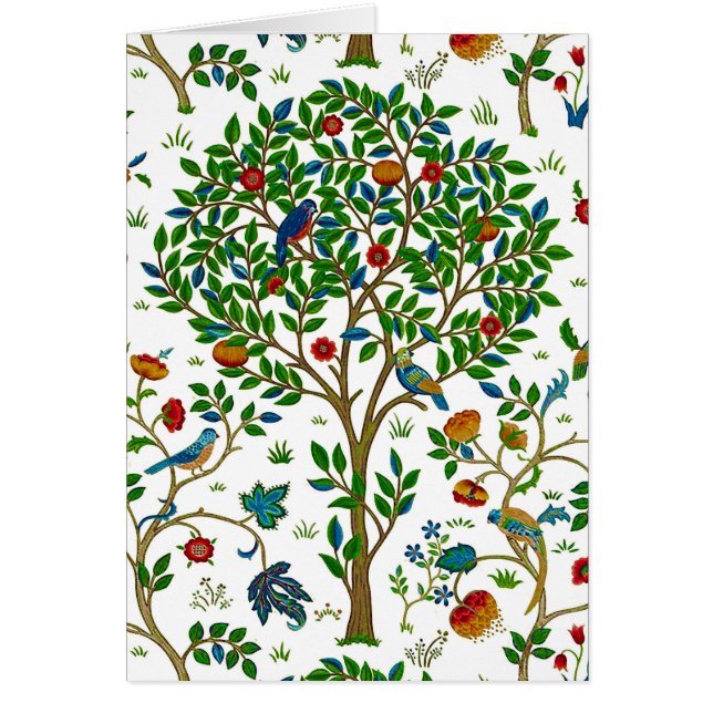 William Morris Tree of Life Pattern, Green & Multi (Voorkant)