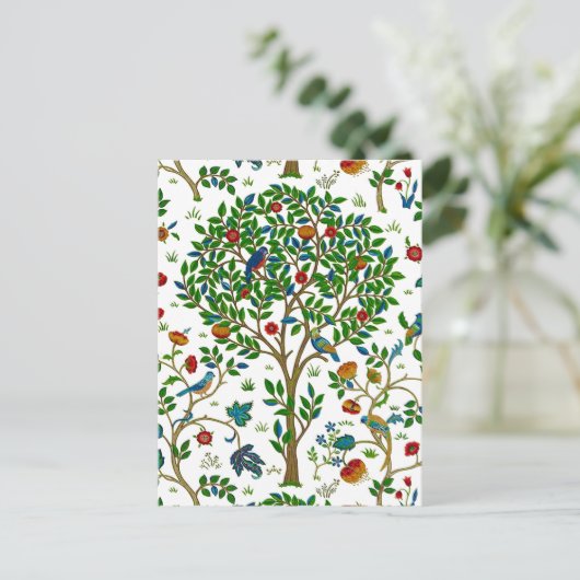 William Morris Tree of Life Pattern, Green & Multi Briefkaart (Staand voorkant)