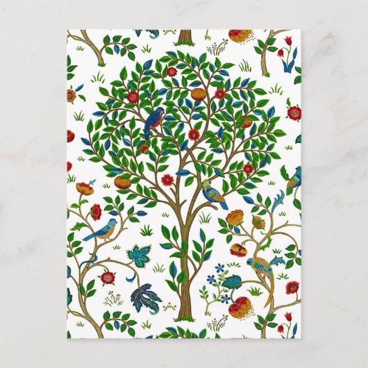 William Morris Tree of Life Pattern, Green & Multi Briefkaart (Voorkant)