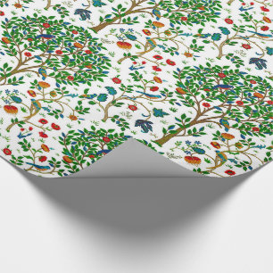 William Morris Tree of Life Pattern, Green & Multi Cadeaupapier