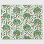 William Morris Tree of Life Pattern, Green & Multi Cadeaupapier (Vlak)