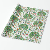 William Morris Tree of Life Pattern, Green & Multi Cadeaupapier (Uitgerold)