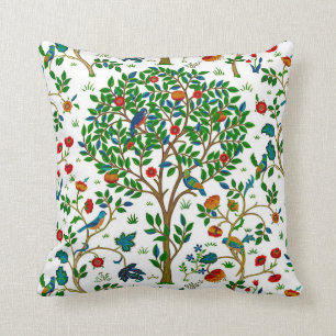 William Morris Tree of Life Pattern, Green & Multi Kussen