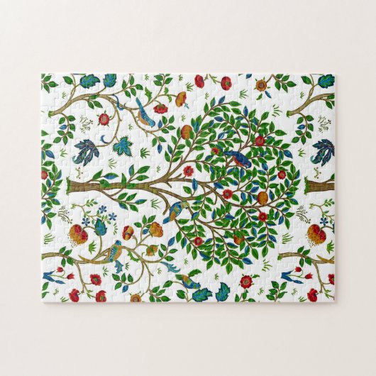 William Morris Tree of Life Pattern, Green & Multi Legpuzzel (Horizontaal)