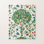 William Morris Tree of Life Pattern, Green & Multi Legpuzzel (Verticaal)