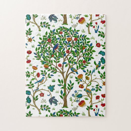 William Morris Tree of Life Pattern, Green & Multi Legpuzzel (Verticaal)