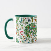 William Morris Tree of Life Pattern, Green & Multi Mok (Links)
