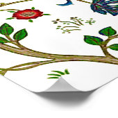 William Morris Tree of Life Pattern, Green & Multi Poster (Hoek)