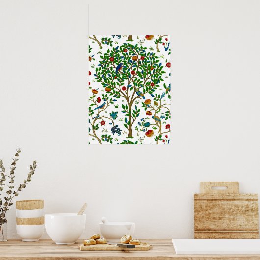 William Morris Tree of Life Pattern, Green & Multi Poster (Keuken)