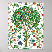 William Morris Tree of Life Pattern, Green & Multi Poster (Voorkant)