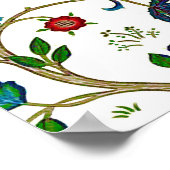 William Morris Tree of Life Pattern, Green & Multi Poster (Hoek)