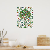 William Morris Tree of Life Pattern, Green & Multi Poster (Keuken)
