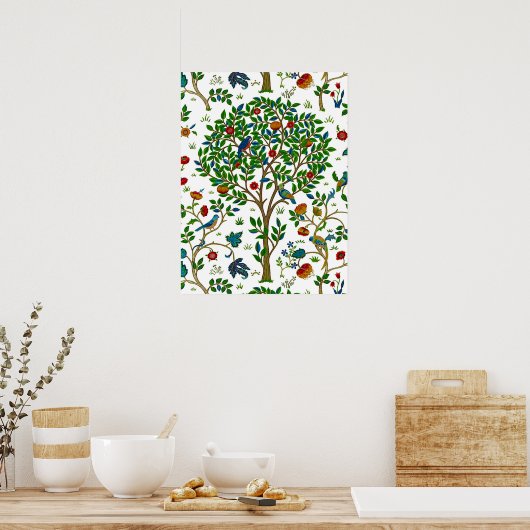 William Morris Tree of Life Pattern, Green & Multi Poster (Keuken)