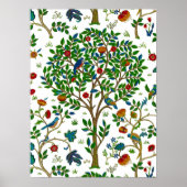 William Morris Tree of Life Pattern, Green & Multi Poster (Voorkant)