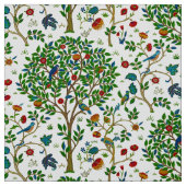 William Morris Tree of Life Pattern, Green & Multi Stof (Swatch)