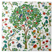 William Morris Tree of Life Pattern, Green & Multi Tegeltje (Voorkant)
