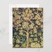 William Morris Tree of Life  pre-Raphaelite Briefkaart (Voorkant / Achterkant)
