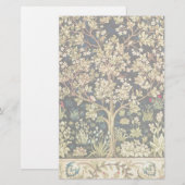 William Morris Tree of Life  pre-Raphaelite Briefpapier (Voorkant / Achterkant)
