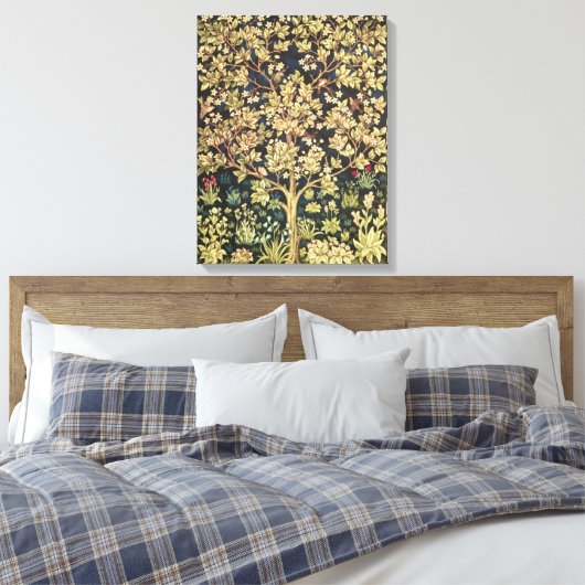 William Morris Tree of Life  pre-Raphaelite Canvas Afdruk (Insitu (Slaapkamer))