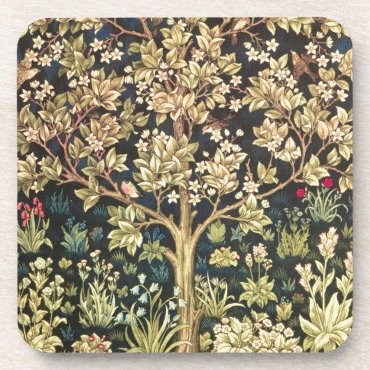 William Morris Tree of Life  pre-Raphaelite Drankjes Onderzetter (Voorkant)