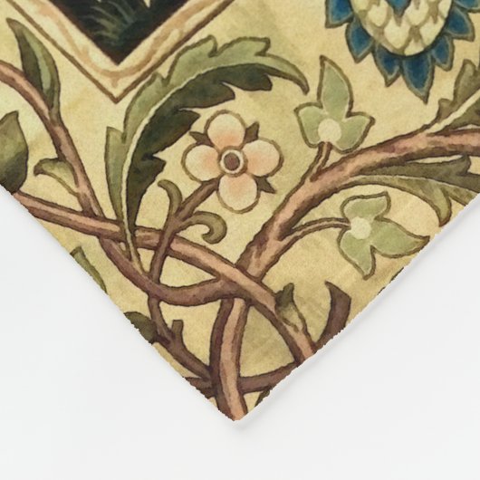 William Morris Tree of Life  pre-Raphaelite Fleece Deken (Hoek)