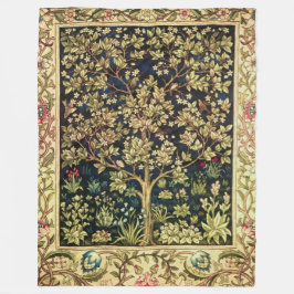 William Morris Tree of Life  pre-Raphaelite Fleece Deken
