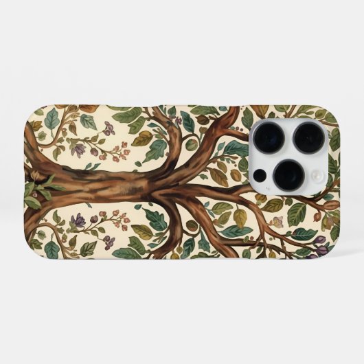 William Morris Tree of Life pre-Raphaelite iPhone Hoesje (Achterkant horizontaal)