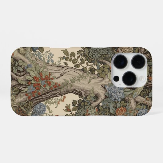 William Morris Tree of Life  pre-Raphaelite iPhone Hoesje (Achterkant horizontaal)