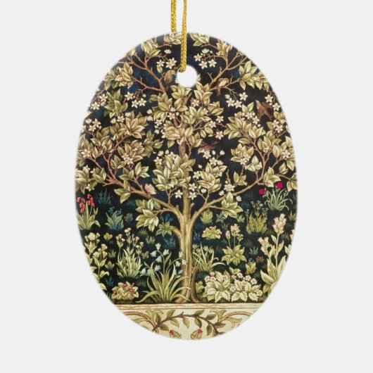 William Morris Tree of Life pre-Raphaelite Keramisch Ornament (Achterkant)