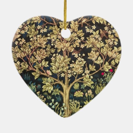 William Morris Tree of Life pre-Raphaelite Keramisch Ornament (Achterkant)