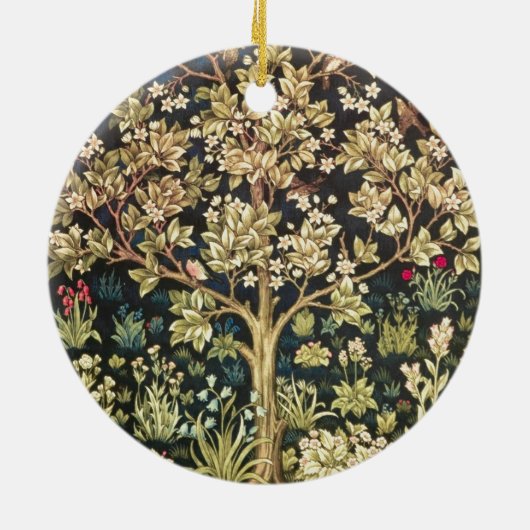 William Morris Tree of Life pre-Raphaelite Keramisch Ornament (Achterkant)