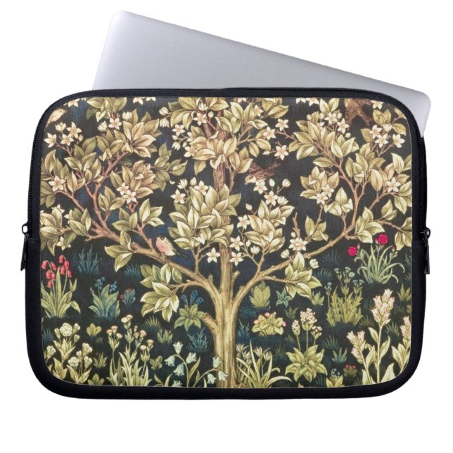 William Morris Tree of Life  pre-Raphaelite Laptop Sleeve (Voorkant)