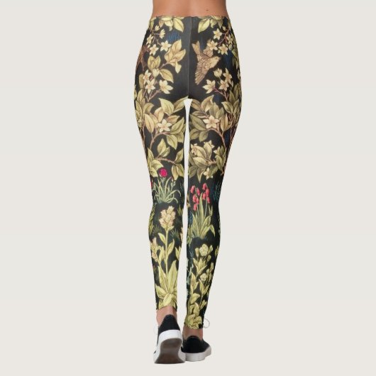 William Morris Tree of Life  pre-Raphaelite Leggings (Achterkant)