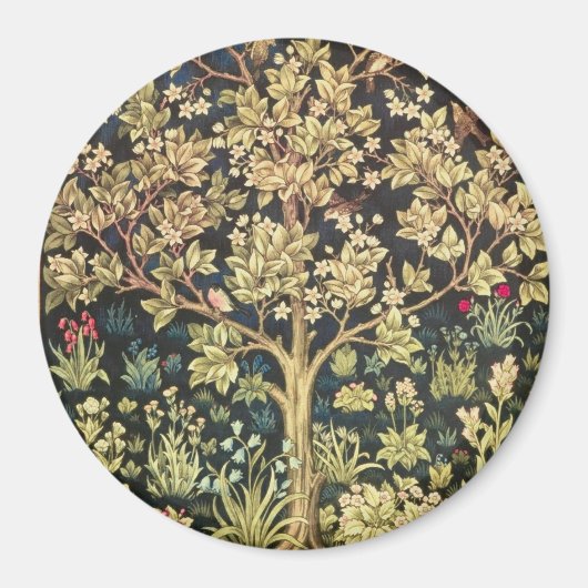 William Morris Tree of Life  pre-Raphaelite Magneet (Voorkant)
