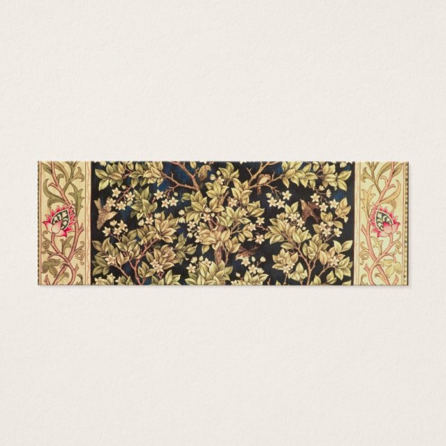 William Morris Tree of Life  pre-Raphaelite Mini Visitekaartjes (Voorkant)