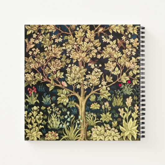 William Morris Tree of Life pre-Raphaelite Notitieboek (Achterkant)