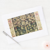 William Morris Tree of Life  pre-Raphaelite Rechthoekige Sticker (Envelop)