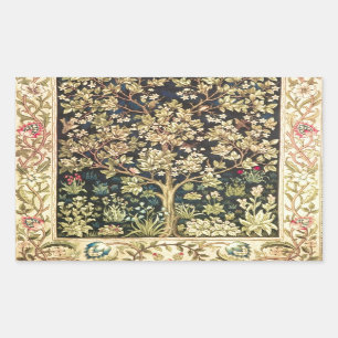 William Morris Tree of Life pre-Raphaelite Rechthoekige Sticker