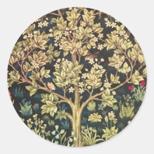 William Morris Tree of Life pre-Raphaelite Ronde Sticker