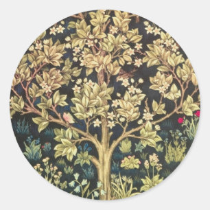 William Morris Tree of Life  pre-Raphaelite Ronde Sticker